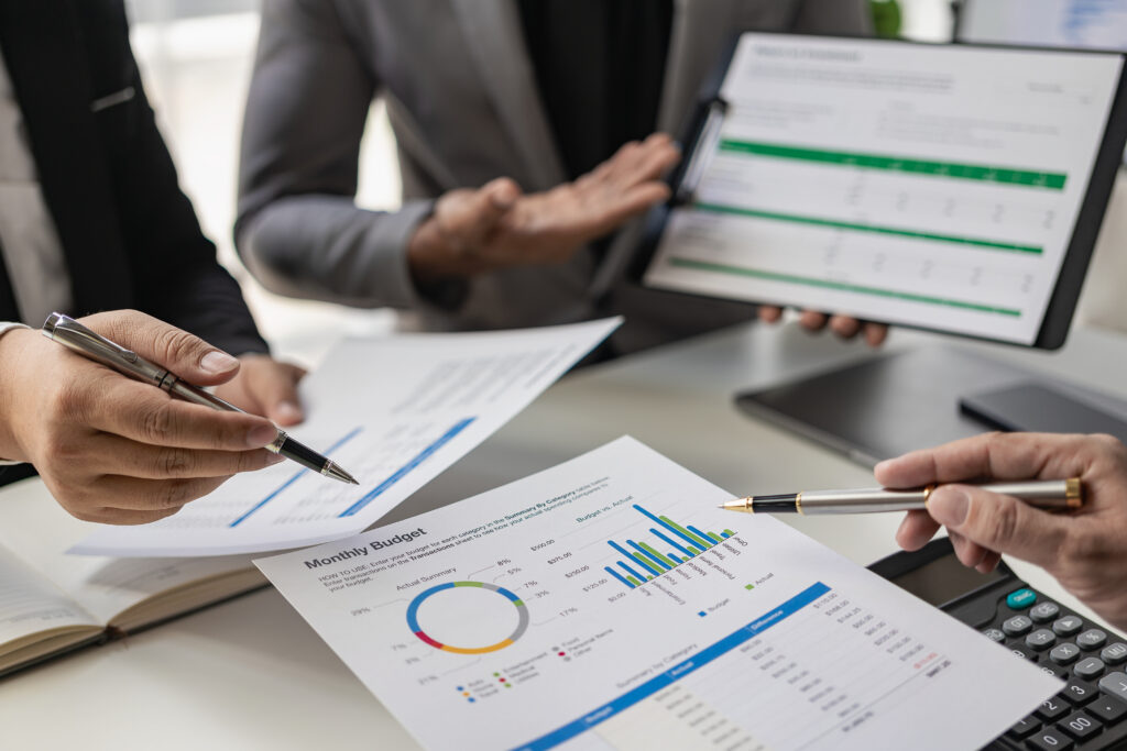Discussing financial data
