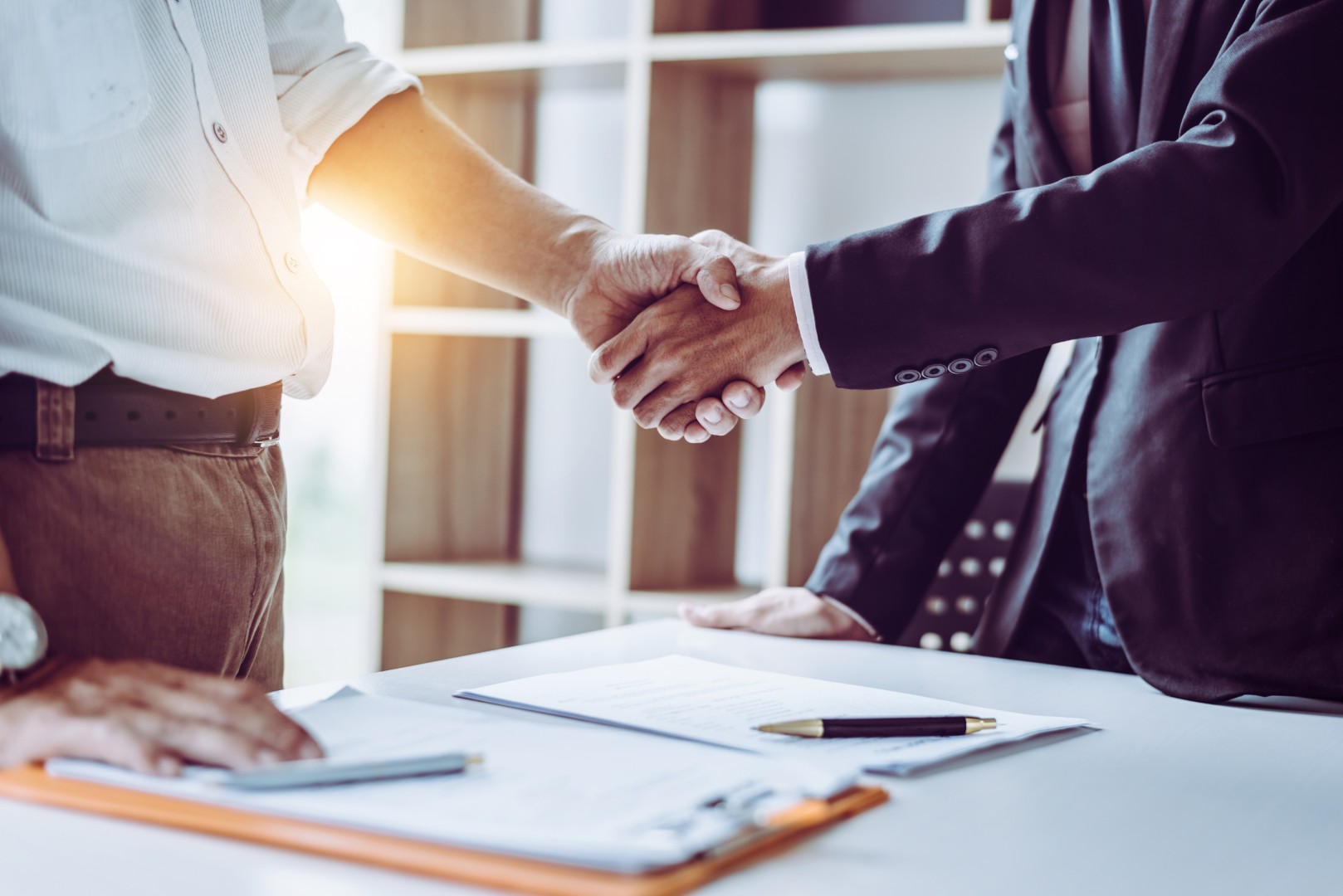 Lawyers shaking hands